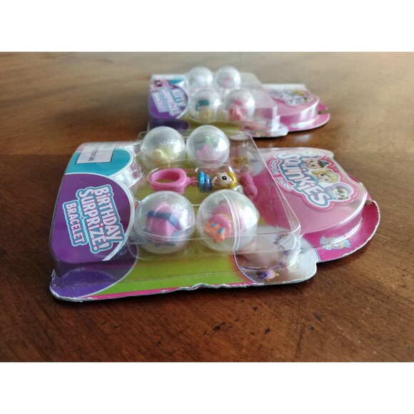 New Squinkies Kitty & Birthday Surprise Surpize Bracelet Ring Links 2010 Lot - Picture 8 of 14